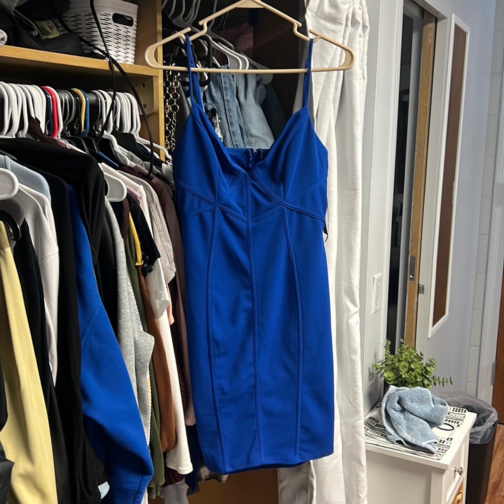 From macys. Navy blue. Never worn